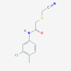 molecular formula C11H11ClN2OS B284107 N-(3-chloro-4-methylphenyl)-2-[(cyanomethyl)sulfanyl]acetamide 
