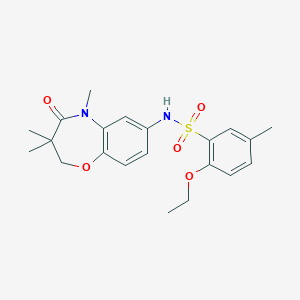 2-ethoxy-5-methyl-N-(3,3,5-trimethyl-4-oxo-2,3,4,5-tetrahydrobenzo[b][1,4]oxazepin-7-yl)benzenesulfonamide