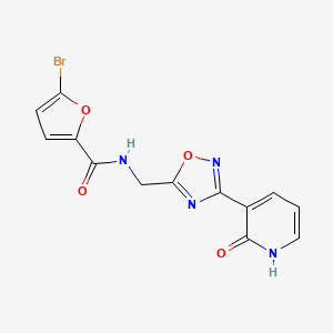 molecular formula C13H9BrN4O4 B2841087 5-bromo-N-((3-(2-oxo-1,2-dihydropyridin-3-yl)-1,2,4-oxadiazol-5-yl)methyl)furan-2-carboxamide CAS No. 2034337-28-3