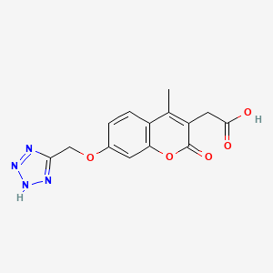 [4-methyl-2-oxo-7-(1H-tetrazol-5-ylmethoxy)-2H-chromen-3-yl]acetic acid