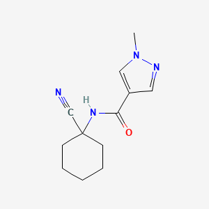 molecular formula C12H16N4O B2841097 N-(1-cyanocyclohexyl)-1-methylpyrazole-4-carboxamide CAS No. 1292591-91-3