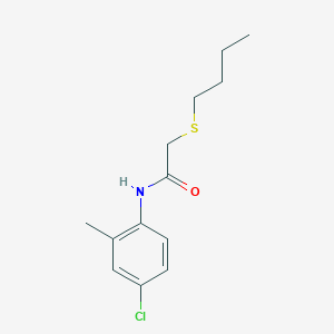 molecular formula C13H18ClNOS B284110 2-(butylsulfanyl)-N-(4-chloro-2-methylphenyl)acetamide 