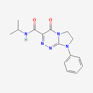 molecular formula C15H17N5O2 B2841116 N-isopropyl-4-oxo-8-phenyl-4,6,7,8-tetrahydroimidazo[2,1-c][1,2,4]triazine-3-carboxamide CAS No. 952873-19-7