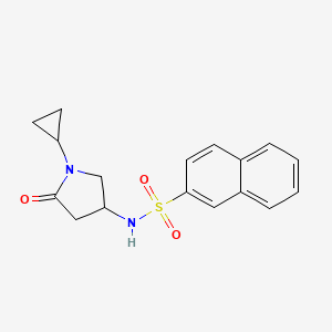 N-(1-cyclopropyl-5-oxopyrrolidin-3-yl)naphthalene-2-sulfonamide