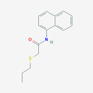 molecular formula C15H17NOS B284112 N-(1-naphthyl)-2-(propylsulfanyl)acetamide 