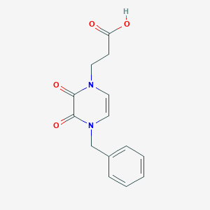 3-(4-Benzyl-2,3-dioxopyrazin-1-yl)propanoic acid