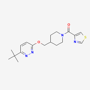 [4-[(6-Tert-butylpyridazin-3-yl)oxymethyl]piperidin-1-yl]-(1,3-thiazol-4-yl)methanone