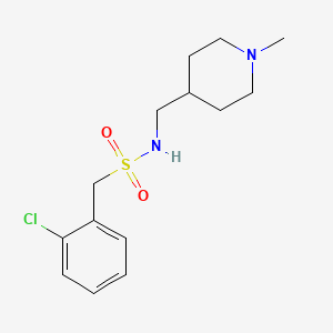 molecular formula C14H21ClN2O2S B2841136 1-(2-chlorophenyl)-N-((1-methylpiperidin-4-yl)methyl)methanesulfonamide CAS No. 952982-61-5