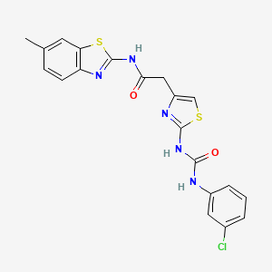 2-(2-(3-(3-chlorophenyl)ureido)thiazol-4-yl)-N-(6-methylbenzo[d]thiazol-2-yl)acetamide