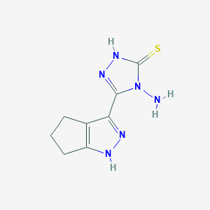 4-amino-5-{1H,4H,5H,6H-cyclopenta[c]pyrazol-3-yl}-4H-1,2,4-triazole-3-thiol