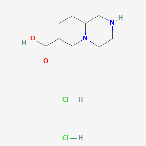 2,3,4,6,7,8,9,9a-Octahydro-1H-pyrido[1,2-a]pyrazine-7-carboxylic acid;dihydrochloride