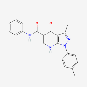 3-methyl-4-oxo-N-(m-tolyl)-1-(p-tolyl)-4,7-dihydro-1H-pyrazolo[3,4-b]pyridine-5-carboxamide