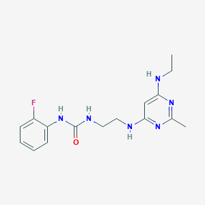 1-(2-((6-(Ethylamino)-2-methylpyrimidin-4-yl)amino)ethyl)-3-(2-fluorophenyl)urea