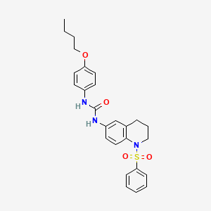 1-(4-Butoxyphenyl)-3-(1-(phenylsulfonyl)-1,2,3,4-tetrahydroquinolin-6-yl)urea