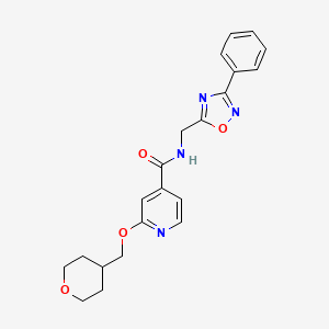 N-((3-phenyl-1,2,4-oxadiazol-5-yl)methyl)-2-((tetrahydro-2H-pyran-4-yl)methoxy)isonicotinamide