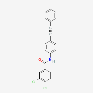 3,4-dichloro-N-[4-(2-phenylethynyl)phenyl]benzamide