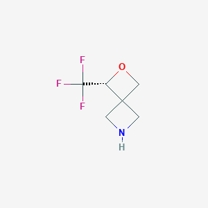 molecular formula C6H8F3NO B2841176 1-(Trifluoromethyl)-2-oxa-6-azaspiro[3.3]heptane hemioxalate CAS No. 1454909-15-9