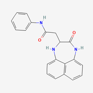 molecular formula C20H17N3O2 B2841183 2-(3-氧代-1,2,3,4-四氢萘并[1,8-ef][1,4]二氮杂环-2-基)-N-苯乙酰胺 CAS No. 1008201-43-1