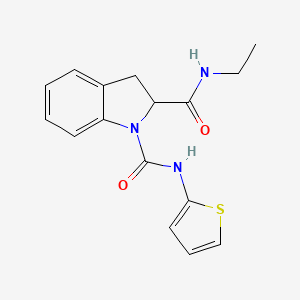 N2-ethyl-N1-(thiophen-2-yl)indoline-1,2-dicarboxamide