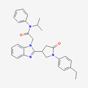 2-(2-(1-(4-ethylphenyl)-5-oxopyrrolidin-3-yl)-1H-benzo[d]imidazol-1-yl)-N-isopropyl-N-phenylacetamide