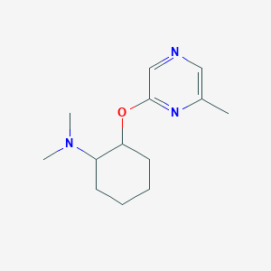 molecular formula C13H21N3O B2841189 N,N-dimethyl-2-[(6-methylpyrazin-2-yl)oxy]cyclohexan-1-amine CAS No. 2200689-72-9