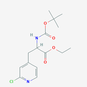 Ethyl 3-(2-chloropyridin-4-yl)-2-[(2-methylpropan-2-yl)oxycarbonylamino]propanoate