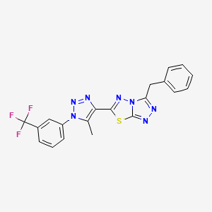3-benzyl-6-{5-methyl-1-[3-(trifluoromethyl)phenyl]-1H-1,2,3-triazol-4-yl}[1,2,4]triazolo[3,4-b][1,3,4]thiadiazole