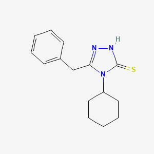 molecular formula C15H19N3S B2841204 5-benzyl-4-cyclohexyl-4H-1,2,4-triazole-3-thiol CAS No. 185301-14-8