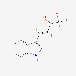 molecular formula C13H10F3NO B2841208 1,1,1-trifluoro-4-(2-methyl-1H-indol-3-yl)but-3-en-2-one CAS No. 202074-31-5