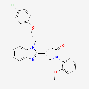 4-(1-(2-(4-chlorophenoxy)ethyl)-1H-benzo[d]imidazol-2-yl)-1-(2-methoxyphenyl)pyrrolidin-2-one