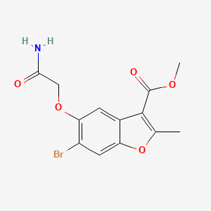 Methyl 5-(2-amino-2-oxoethoxy)-6-bromo-2-methyl-1-benzofuran-3-carboxylate