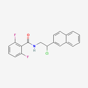 N-[2-chloro-2-(2-naphthyl)ethyl]-2,6-difluorobenzenecarboxamide