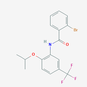 molecular formula C17H15BrF3NO2 B284122 2-bromo-N-[2-isopropoxy-5-(trifluoromethyl)phenyl]benzamide 