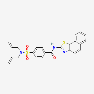 molecular formula C24H21N3O3S2 B2841220 4-(N,N-二烯基磺酰基)-N-(萘并[2,1-d]噻唑-2-基)苯甲酰胺 CAS No. 361481-63-2