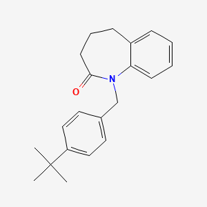 molecular formula C21H25NO B2841224 1-[4-(tert-butyl)benzyl]-1,3,4,5-tetrahydro-2H-1-benzazepin-2-one CAS No. 303988-01-4