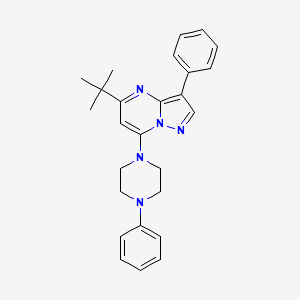 5-Tert-butyl-3-phenyl-7-(4-phenylpiperazin-1-yl)pyrazolo[1,5-a]pyrimidine