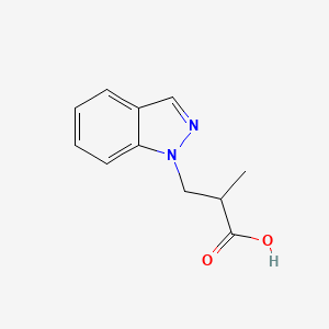 molecular formula C11H12N2O2 B2841228 3-(1H-indazol-1-yl)-2-methylpropanoic acid CAS No. 1341891-16-4