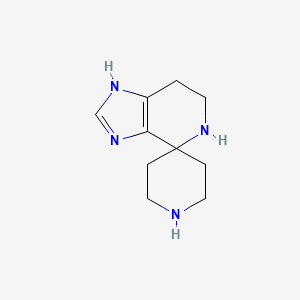 molecular formula C10H19Cl3N4 B2841230 1,5,6,7-Tetrahydrospiro[imidazo[4,5-c]pyridine-4,4'-piperidine] CAS No. 924738-31-8