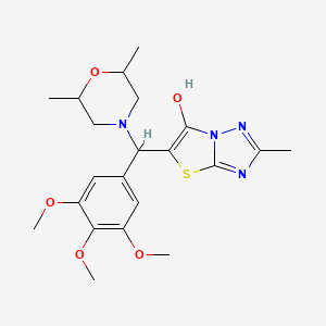 5-((2,6-Dimethylmorpholino)(3,4,5-trimethoxyphenyl)methyl)-2-methylthiazolo[3,2-b][1,2,4]triazol-6-ol
