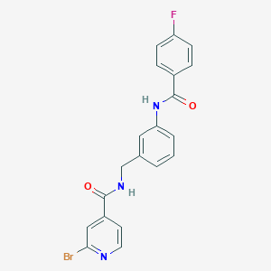 2-bromo-N-{[3-(4-fluorobenzamido)phenyl]methyl}pyridine-4-carboxamide