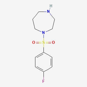 molecular formula C11H15FN2O2S B2841250 1-(4-Fluorobenzenesulfonyl)-1,4-diazepane CAS No. 901273-40-3