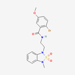 2-bromo-5-methoxy-N-(2-(3-methyl-2,2-dioxidobenzo[c][1,2,5]thiadiazol-1(3H)-yl)ethyl)benzamide