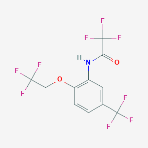 molecular formula C11H6F9NO2 B284126 2,2,2-trifluoro-N-[2-(2,2,2-trifluoroethoxy)-5-(trifluoromethyl)phenyl]acetamide 