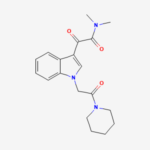 N,N-dimethyl-2-oxo-2-[1-(2-oxo-2-piperidin-1-ylethyl)indol-3-yl]acetamide