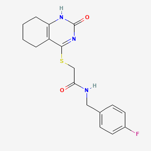 N-[(4-fluorophenyl)methyl]-2-[(2-oxo-5,6,7,8-tetrahydro-1H-quinazolin-4-yl)sulfanyl]acetamide