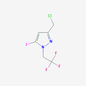 3-(Chloromethyl)-5-iodo-1-(2,2,2-trifluoroethyl)pyrazole