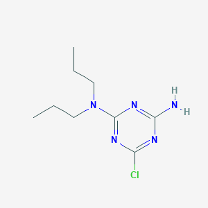 molecular formula C9H16ClN5 B2841294 6-chloro-2-N,2-N-dipropyl-1,3,5-triazine-2,4-diamine CAS No. 98880-49-0