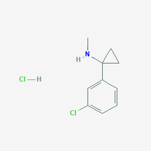 1-(3-Chlorophenyl)-N-methylcyclopropan-1-amine hydrochloride