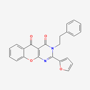 2-(furan-2-yl)-3-phenethyl-3H-chromeno[2,3-d]pyrimidine-4,5-dione