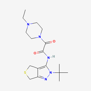 N-(2-tert-butyl-4,6-dihydrothieno[3,4-c]pyrazol-3-yl)-2-(4-ethylpiperazin-1-yl)-2-oxoacetamide